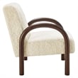 Lunet Faux Shearling Accent Armchair in Ecru