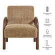Lunet Faux Shearling Accent Armchair in Sand