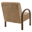 Lunet Faux Shearling Accent Armchair in Sand