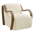 Atrium Lattice Boucle Accent Armchair in Cream