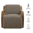 Atrium Lattice Boucle Accent Armchair in Earth
