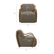 Atrium Lattice Boucle Accent Armchair in Earth