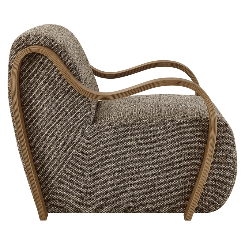 Atrium Lattice Boucle Accent Armchair in Earth