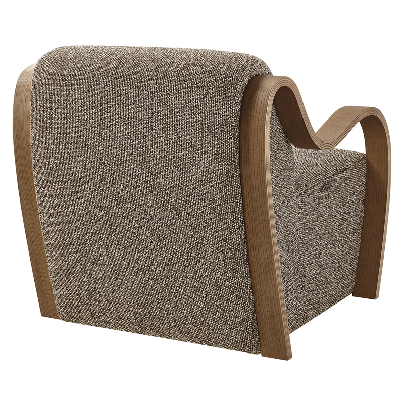 Atrium Lattice Boucle Accent Armchair in Earth