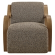 Atrium Lattice Boucle Accent Armchair in Earth
