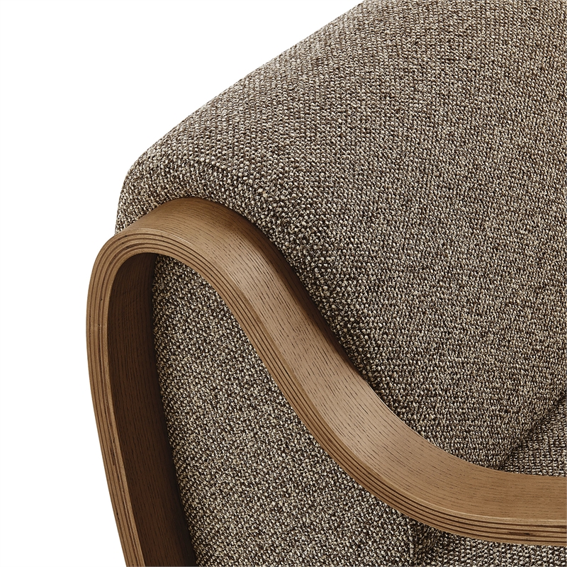 Atrium Lattice Boucle Accent Armchair in Earth