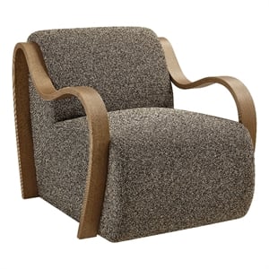 Atrium Lattice Boucle Accent Armchair in Earth