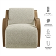 Atrium Lattice Boucle Accent Armchair in Marble