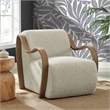 Atrium Lattice Boucle Accent Armchair in Marble