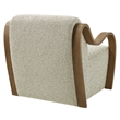 Atrium Lattice Boucle Accent Armchair in Marble