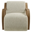 Atrium Lattice Boucle Accent Armchair in Marble
