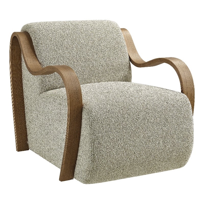 Atrium Lattice Boucle Accent Armchair in Marble