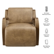 Atrium Vegan Leather Accent Armchair in Toast