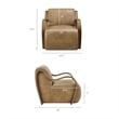 Atrium Vegan Leather Accent Armchair in Toast