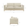 Modway Roscoe 81 inch Fabric Sofa in White