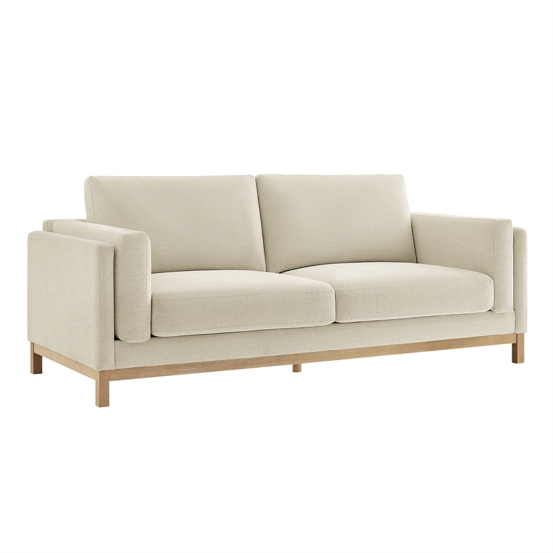 Modway Roscoe 81 inch Fabric Sofa in White