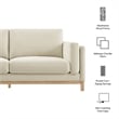 Modway Roscoe 81 inch Fabric Sofa in White