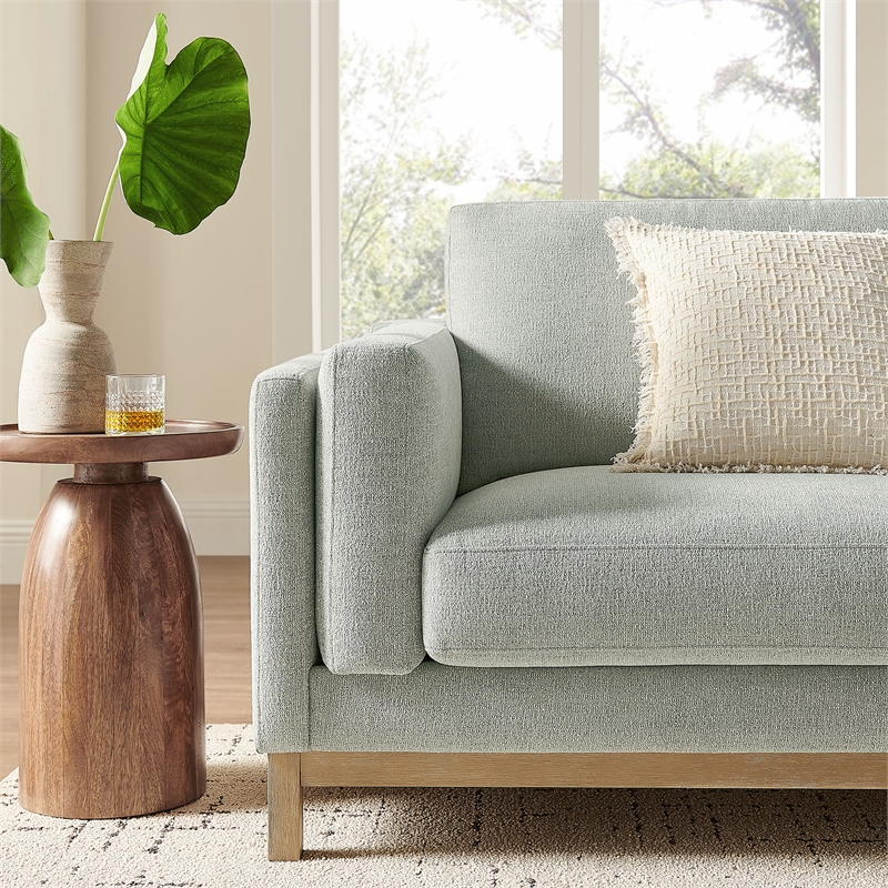 Modway Roscoe 81 inch Fabric Sofa in Gray