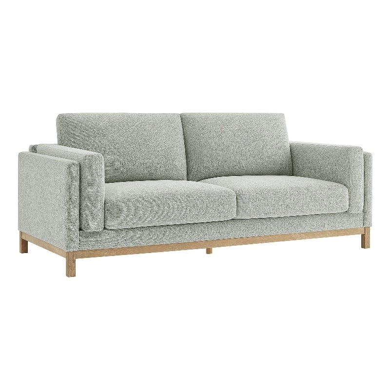Modway Roscoe 81 inch Fabric Sofa in Gray