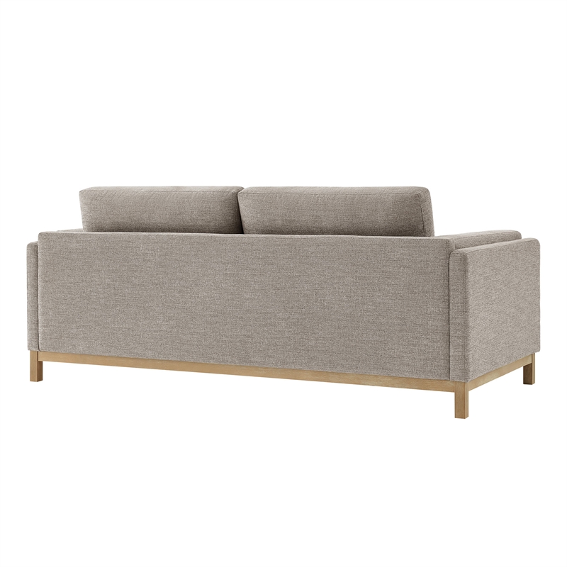Modway Roscoe 81 inch Fabric Sofa in Gray