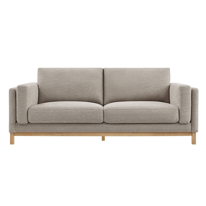 Modway Roscoe 81 inch Fabric Sofa in Gray