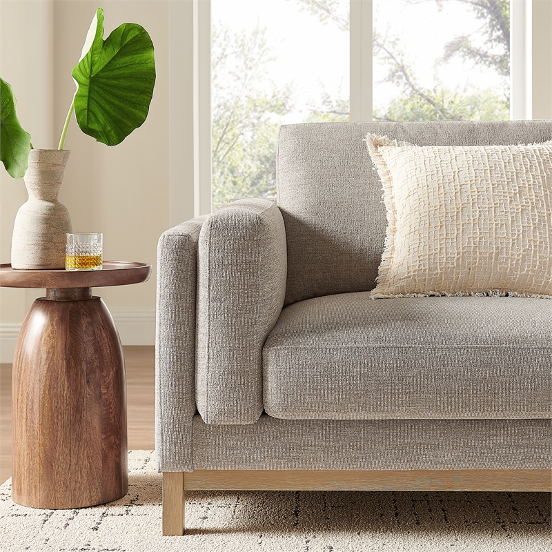 Modway Roscoe 81 inch Fabric Sofa in Gray