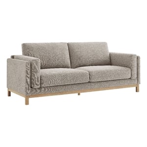 Modway Roscoe 81 inch Fabric Sofa in Gray
