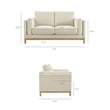 Modway Roscoe 63 inch Fabric Loveseat in White