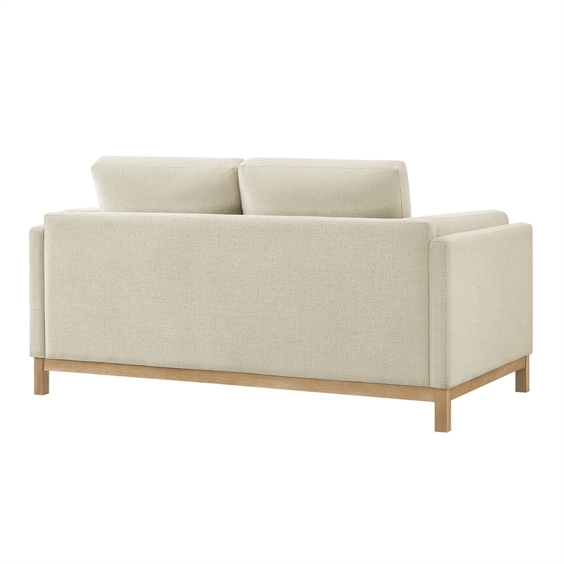 Modway Roscoe 63 inch Fabric Loveseat in White