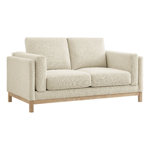Modway Roscoe 63 inch Fabric Loveseat in White