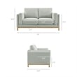 Modway Roscoe 63 inch Fabric Loveseat in Gray