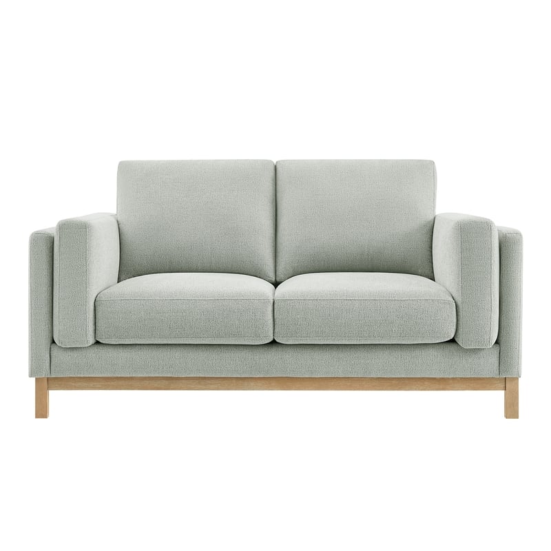 Modway Roscoe 63 inch Fabric Loveseat in Gray