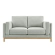 Modway Roscoe 63 inch Fabric Loveseat in Gray