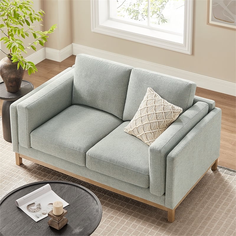 Modway Roscoe 63 inch Fabric Loveseat in Gray