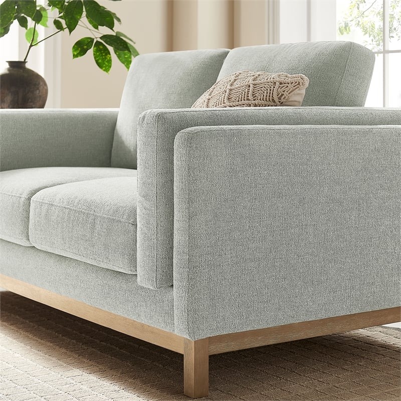 Modway Roscoe 63 inch Fabric Loveseat in Gray