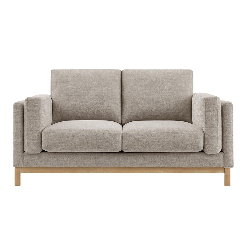 Modway Roscoe 63 inch Fabric Loveseat in Gray