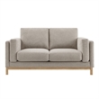Modway Roscoe 63 inch Fabric Loveseat in Gray