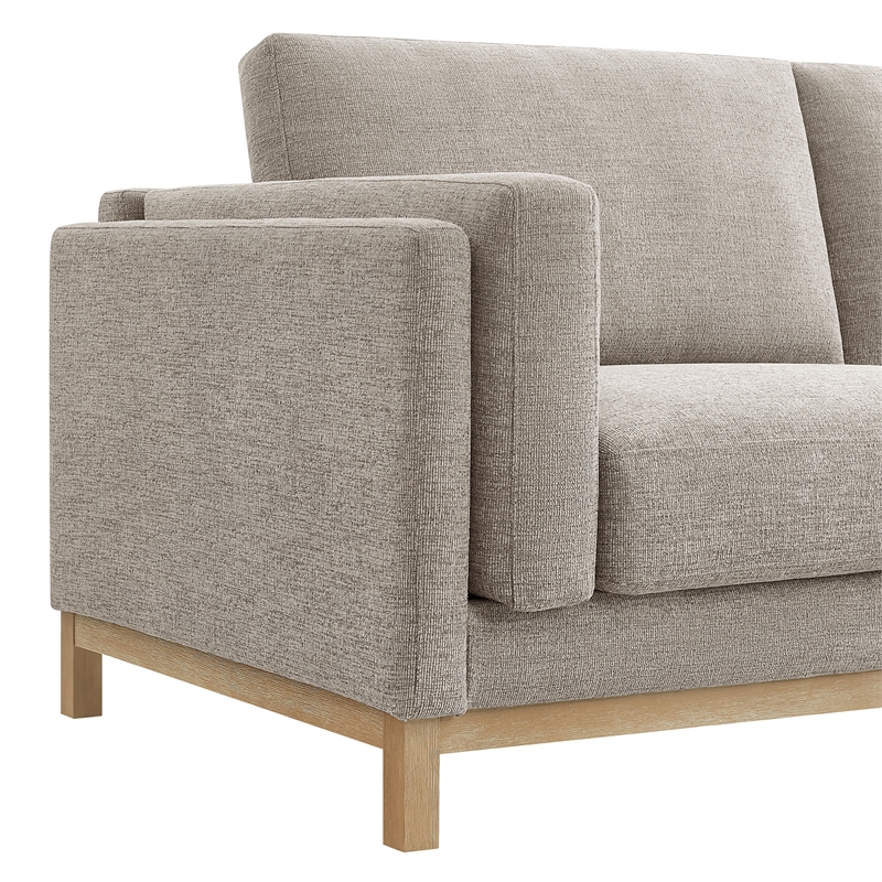 Modway Roscoe 63 inch Fabric Loveseat in Gray