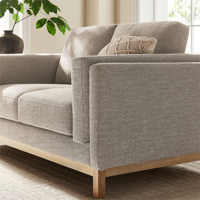 Modway Roscoe 63 inch Fabric Loveseat in Gray