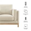 Modway Roscoe Fabric Armchair in White