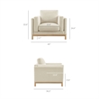 Modway Roscoe Fabric Armchair in White