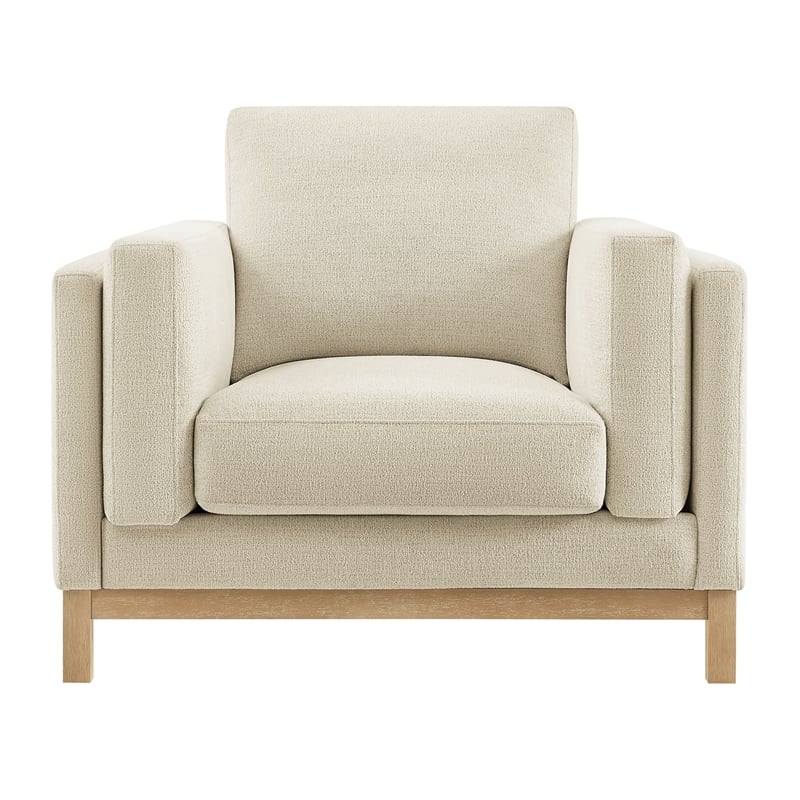 Modway Roscoe Fabric Armchair in White