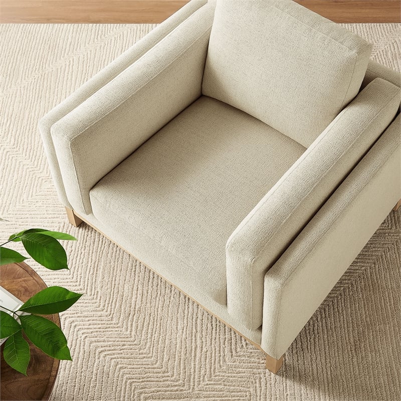 Modway Roscoe Fabric Armchair in White