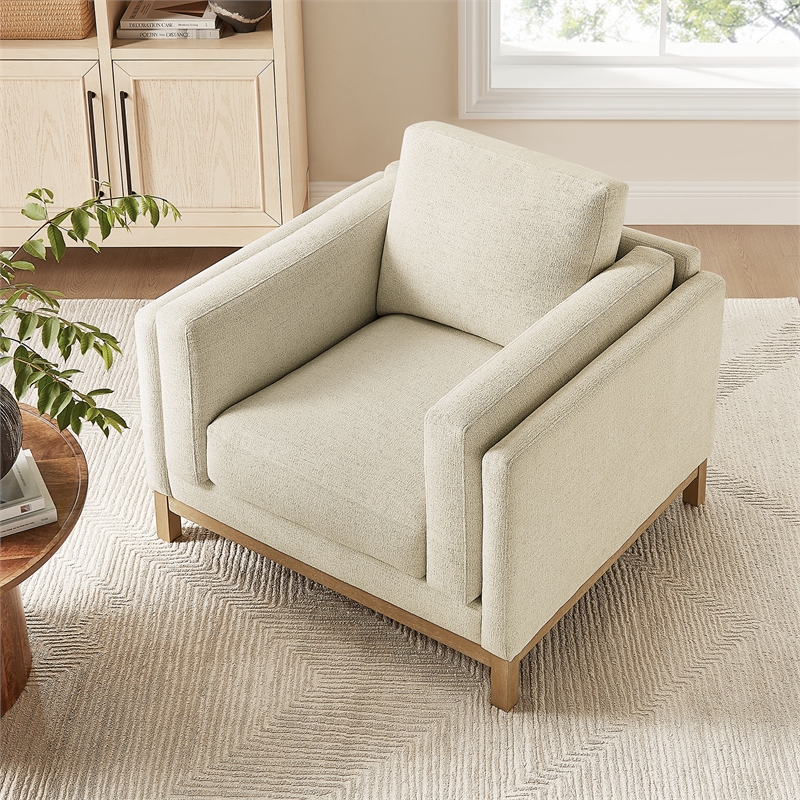 Modway Roscoe Fabric Armchair in White