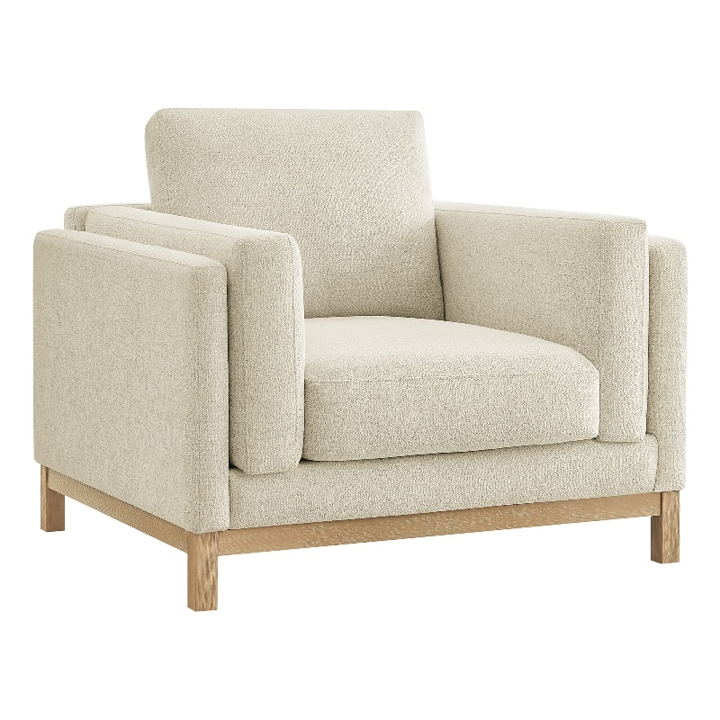 Modway Roscoe Fabric Armchair in White