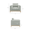 Modway Roscoe Fabric Armchair in Gray