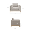 Modway Roscoe Fabric Armchair in Gray