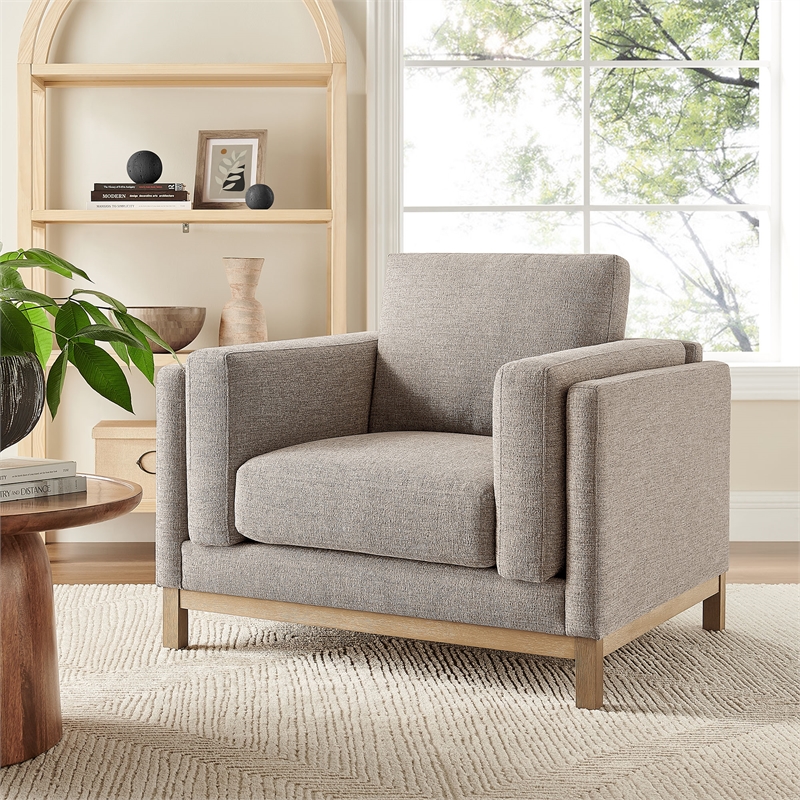 Modway Roscoe Fabric Armchair in Gray
