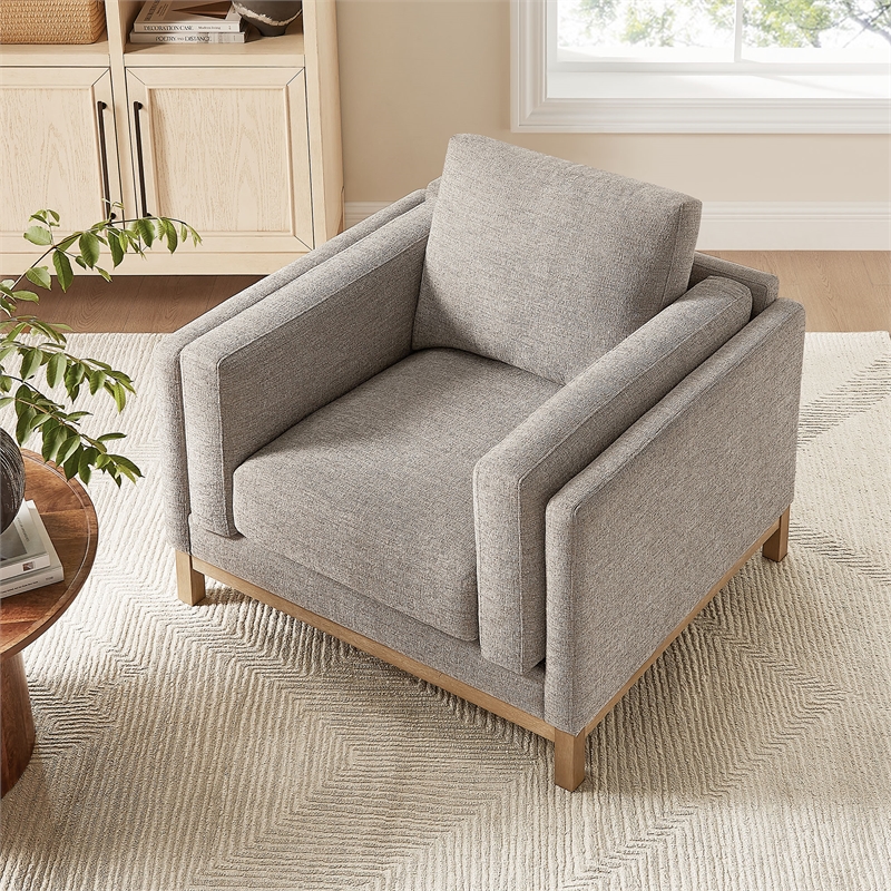 Modway Roscoe Fabric Armchair in Gray