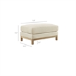 Modway Roscoe Fabric Ottoman in White